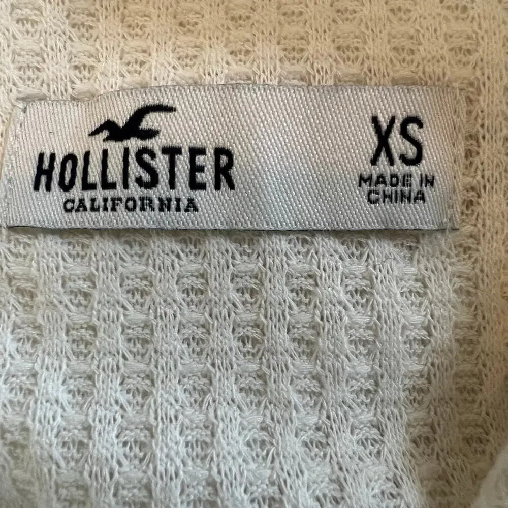 Hollister‎ Women's Waffle Open Back Shirt Super Soft Size XS